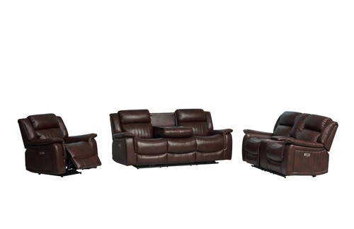 Recliner sofa aire leather - sofa, usb