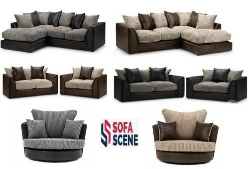 Byron fabric leather corner - fabric,