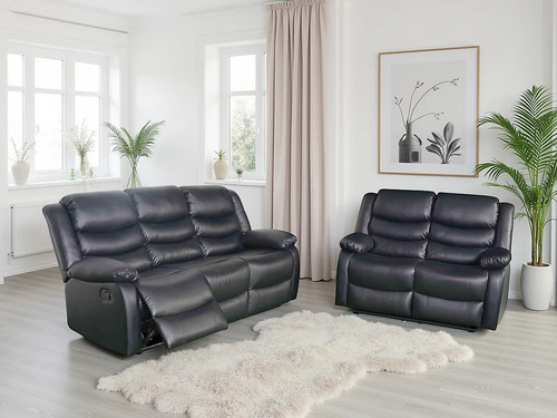 Black bonded leather - leather, manual