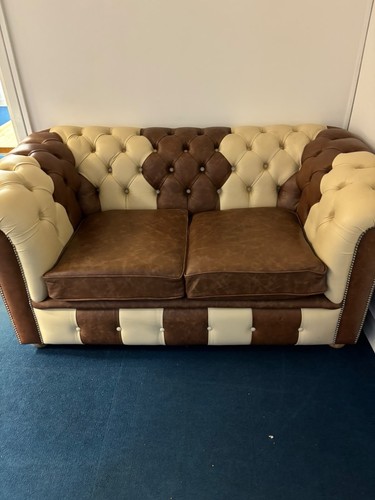 Brown cream chesterfield 2 - cream,