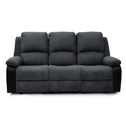Black recliner sofa jumbo - black,