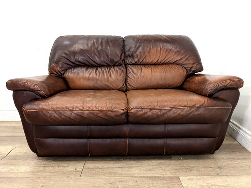 Sofa seater vintage brown - 2,
