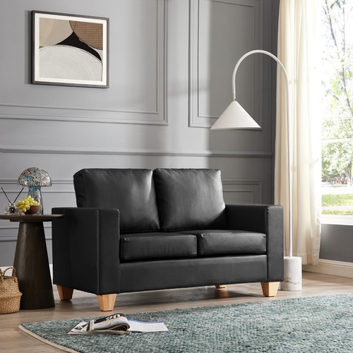 Seater black faux leather - 2,