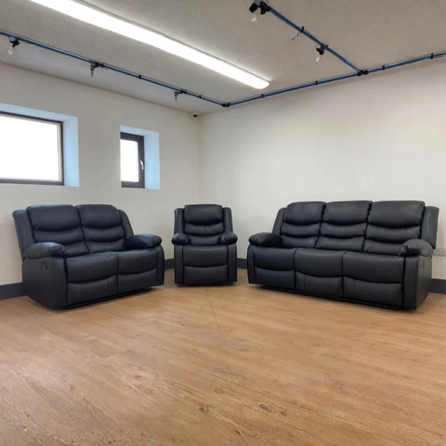 Black roma recliner - black,