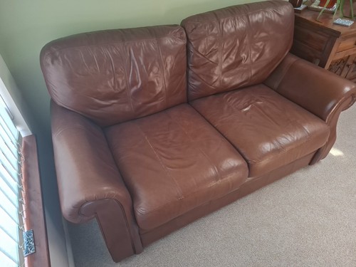 Seater brown leather - 2, sofa