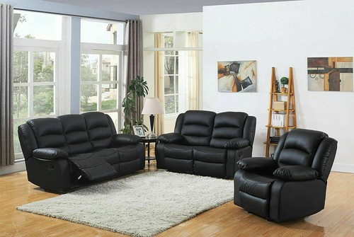 Recliner sofa leather 1 - sofa, 3+2+1