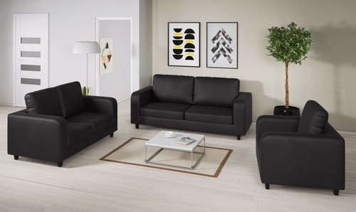 Sofa faux leather woven - or,