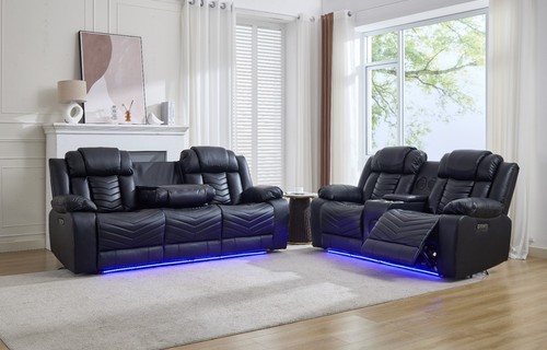 Zeus leather electric recliner - leather,