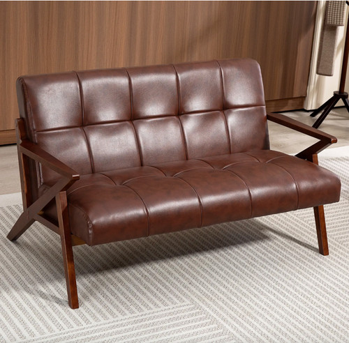 Seater sofa settee brown - 2,