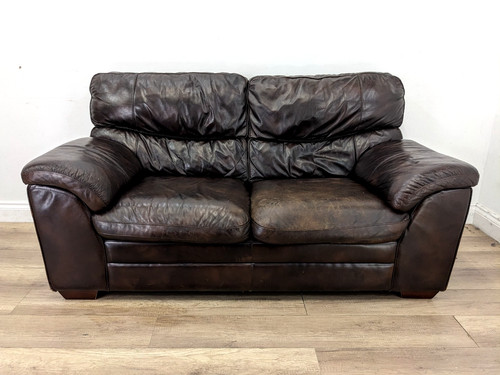 Sofa seater brown leather - seater,