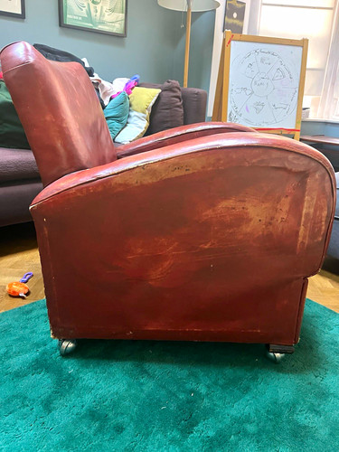 Art deco leather - 2, seater