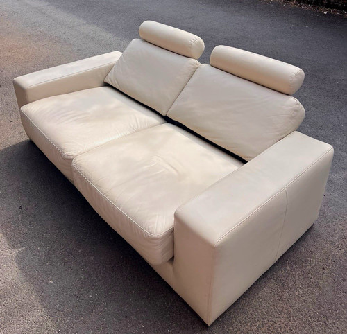 Dwell cream leather seater - dwell, 2