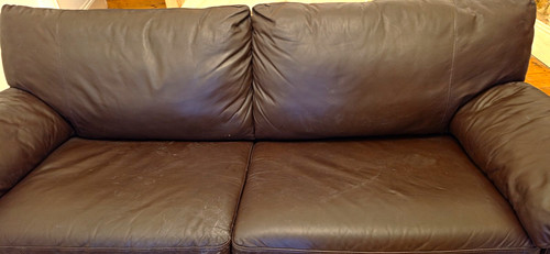 Ikea seater brown leather - ikea,