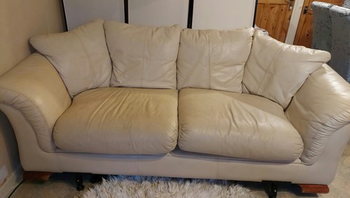 Soft cream leather seater - soft,
