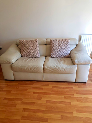 Natuzi beige leather seater - natuzi,