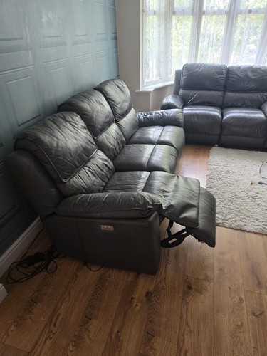 Used leather electric recliner - leather,
