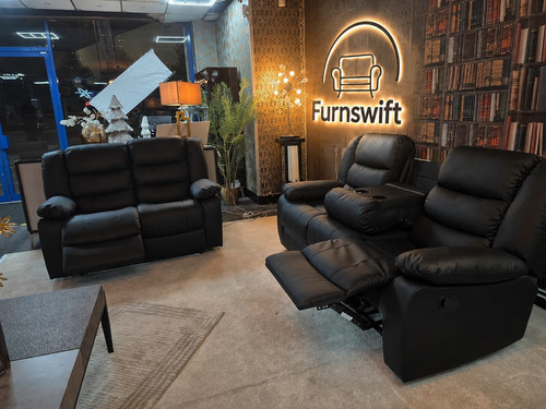 Leather recliner sofa set - recliner,